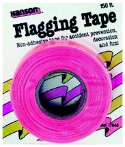 TAPE FLAGGING 1-3/16X150' FLUORESCENT ORANGE - Tape